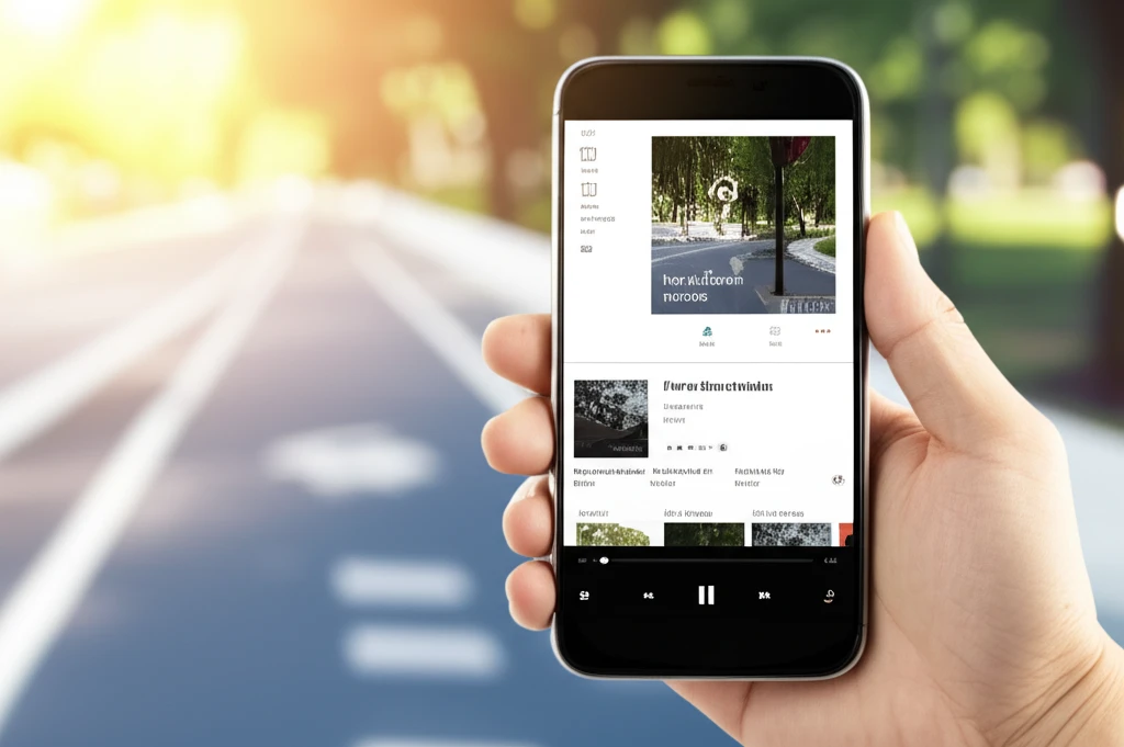 달리는 사람 이어폰으로 음악 듣는 이미지