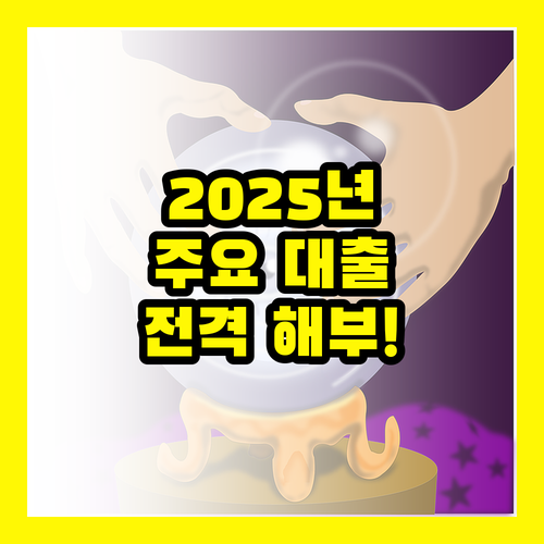 2025년 주요 대출 상품 전격 해부: 주택담보, 전세자금, 신용, 사업자!