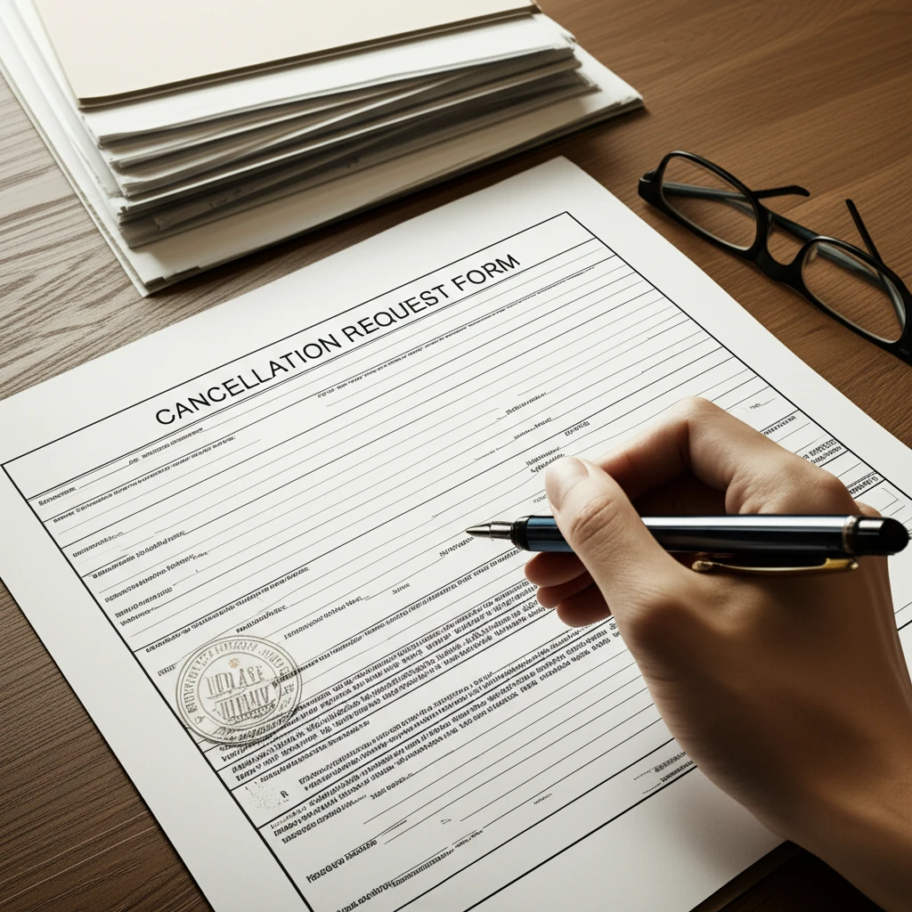 서류 제출을 통한 빚 탕감 신청 취소 절차