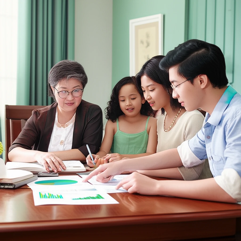 재정 조언을 듣는 모습