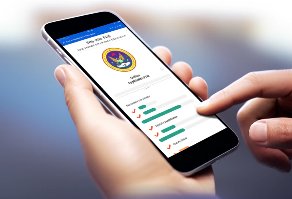 신청 서류 접수 확인 화면 예시