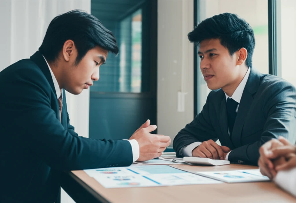 상환 계획을 세우는 모습