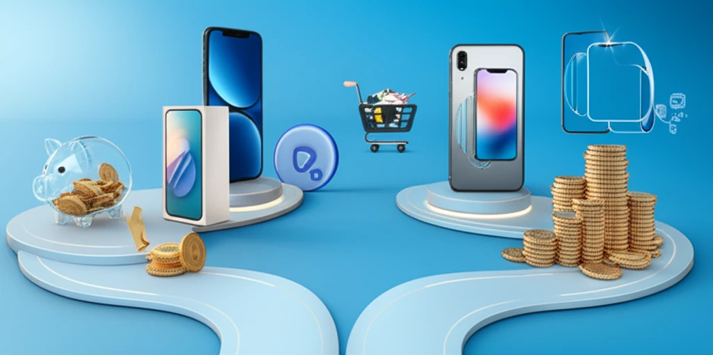 아이폰15 SKT 기변과 자급제 비교 이미지